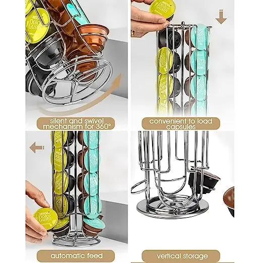 18 Pieces Dolce Gusto Coffee Pod Capsules Holder Stand - Sleek Capsule Storage Rack
