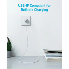 Anker 322 USB-A to USB-C Cable Braided (1.8m/6ft) White