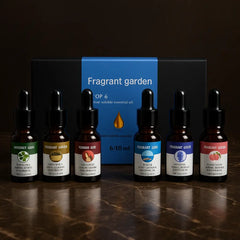 Fragrant Garden 6-in-1 Water-Soluble Essential Oil Set 10ml Each for Humidifiers, Diffusers & Home Aroma Enhancement with Mixed Aromatic Variants