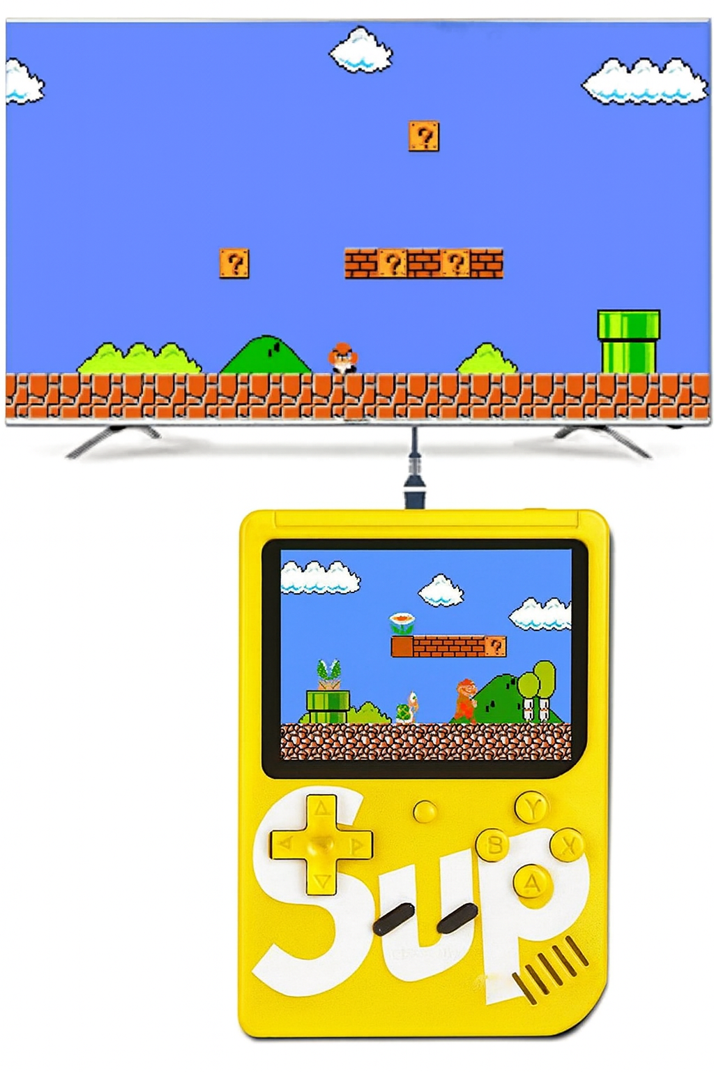 400-in-1 Retro Handheld Game Box Console with 3.0" LCD, TV Output & 6-Hour Battery