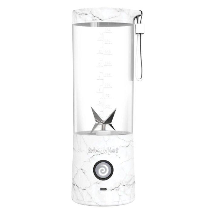 Blendjet V2 Portable Blender 16oz, Smoothie Maker, Fruit Blender, BPA-Free, 475ml, 200W, Sports Bottle, USB-C Rechargeable - White Marble