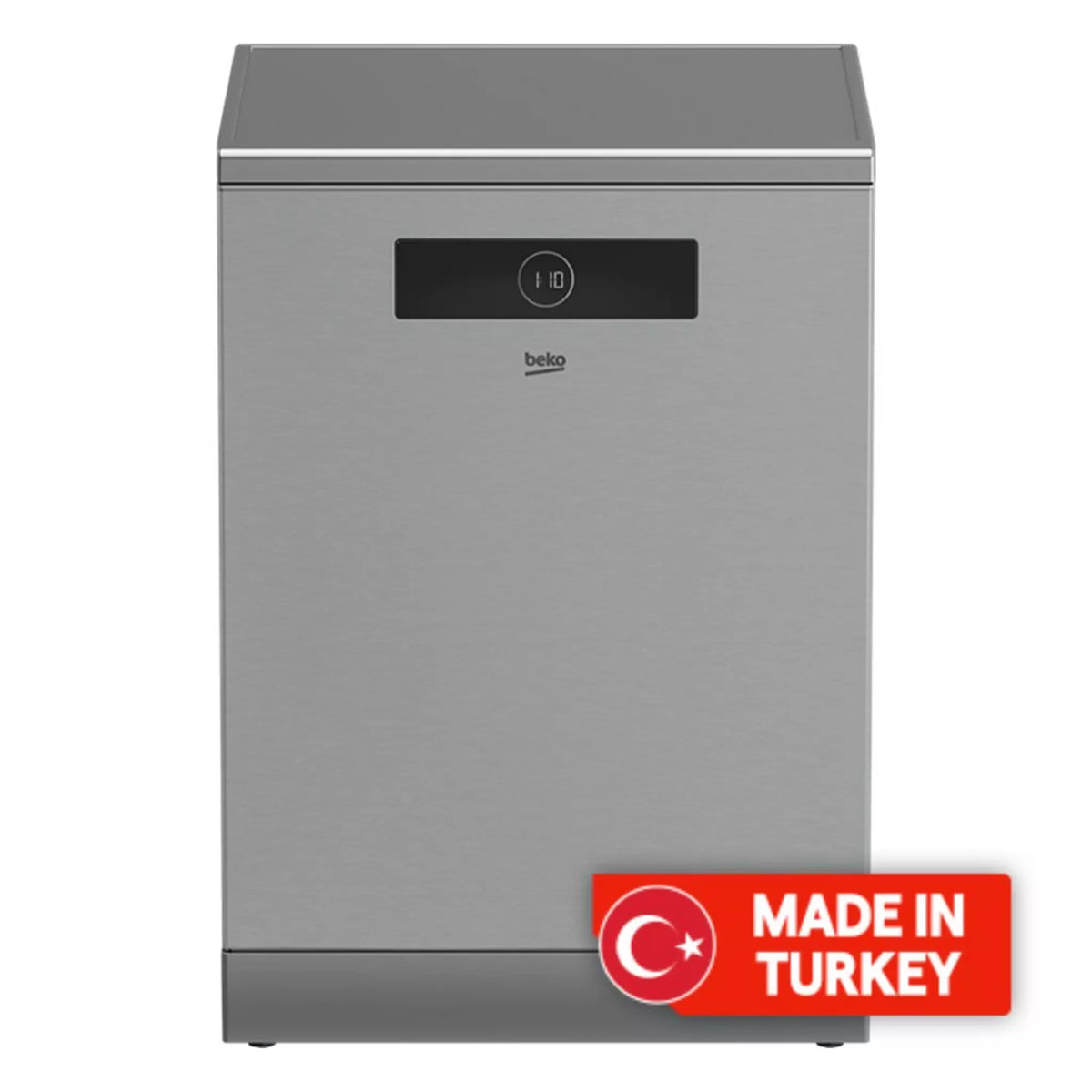 Beko Free Standing Dishwasher, 8 Programmers, 15 Place Settings, BDEN38523XQ - Stainless steel