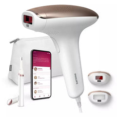 Philips Lumea Series 7000 شعر ناعم بدون شعر مع أداة تشذيب ساتان كومباكت بن، سلكي، ملحقان، BRI921/60 - أبيض