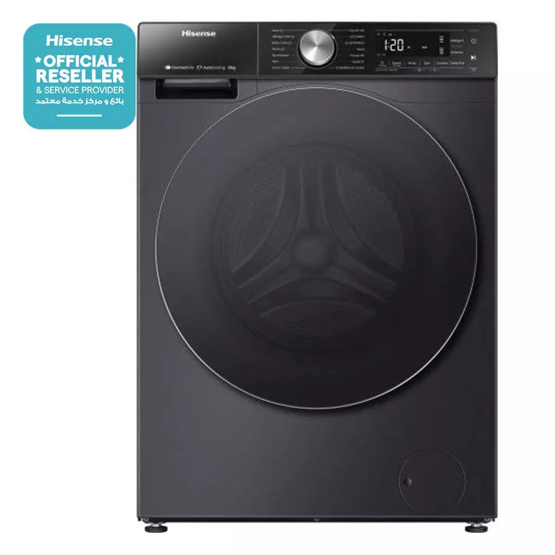 Hisense Front Load Washer, 12KG Washing Capacity, Wifi connectlife app, WF5S1245BB – Black