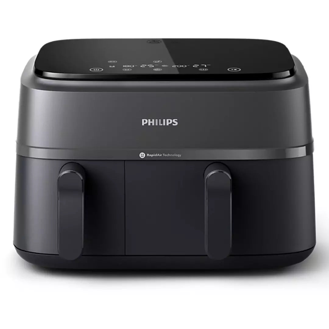 Philips Dual Air Fryer, 2750W, 9L, NA350/00 - Gray & Black