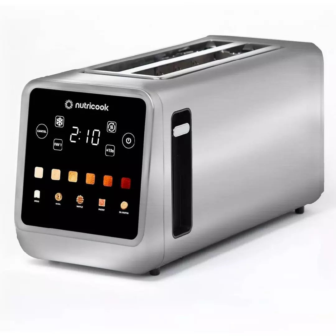 Nutricook 4 Slice Smart Toaster with Touch Screen, 1450W, NC-TS401 - Stainless Steel