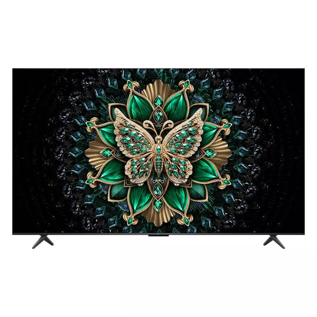تلفزيون TCL 75 بوصة بدقة 4K، ومعدل تحديث 144 هرتز، بتقنية Mini LED، متوافق مع Google TV، موديل 75C6K - أسود