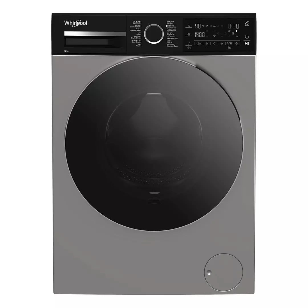 Whirlpool Front Load 12kg Washing Machine, 1400RPM, WFL 12144QD SBME – Silver