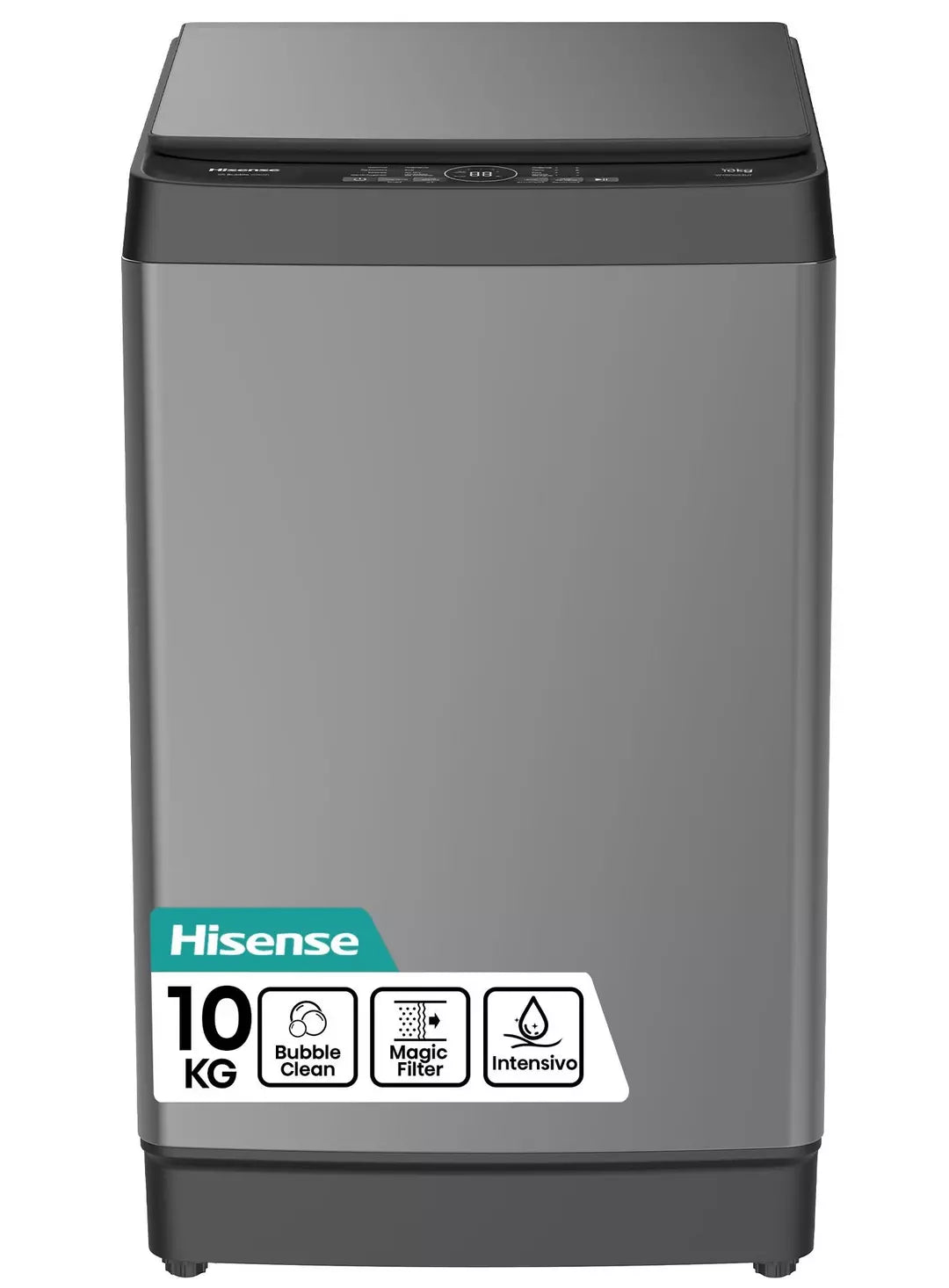 HISENSE Top-loading washing machine, 10 KG Capacity WT3K1023UT - Grey