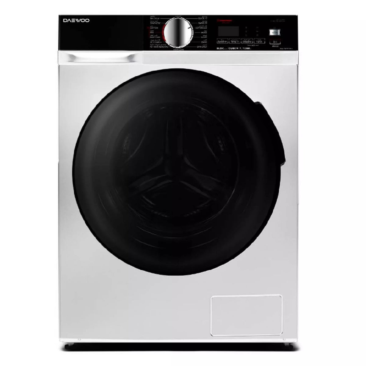 Daewoo Front Load Washer, 7kg, DW-F0771WH White