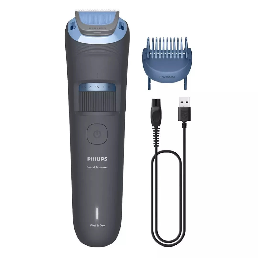 Philips Beard Trimmer BT3617/15 | 20 إعداد طول 0.5 - 10 مم | مشط لرفع الشعيرات من أجل حلاقة متساوية | قابل للغسل 100% | حتى 60 دقيقة من الاستخدام اللاسلكي | شحن USB-A