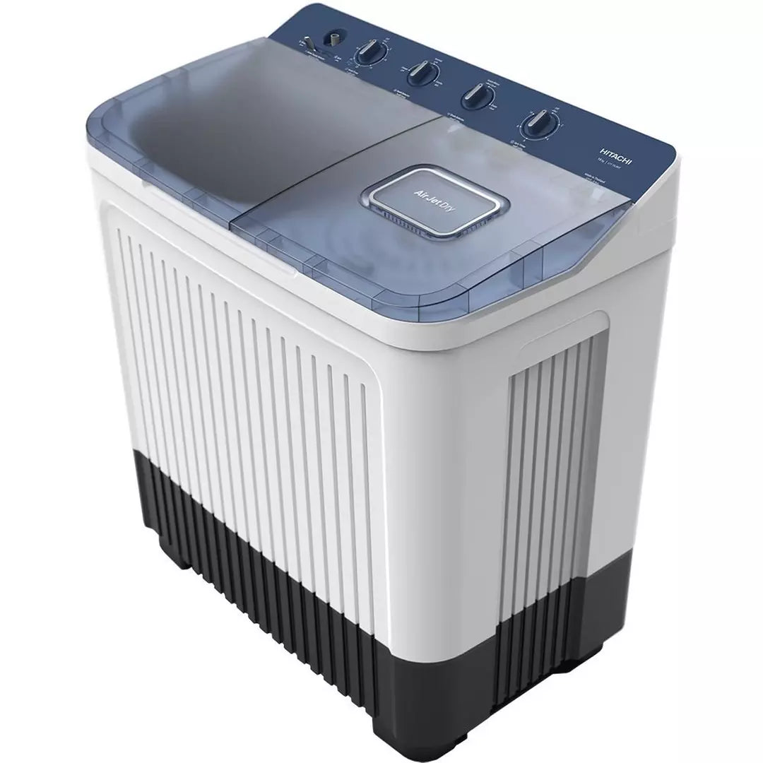 Hitachi Top Twin Tub New Model Washer, LTT 15JWT PFB - Blue