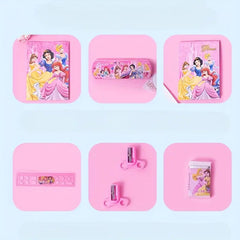 Magical Fairytale Girls Colouring & Stationery Set with 12 Crayons, 12 Colour Pencils, 6 Colour Pens, 6 Pencils, Drawing Book, Sharpener, Eraser & Ruler