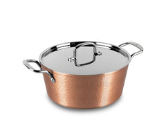Berlinger Haus Hammered Casserole With Stainless Steel Lid And Handles COPPER COLOR