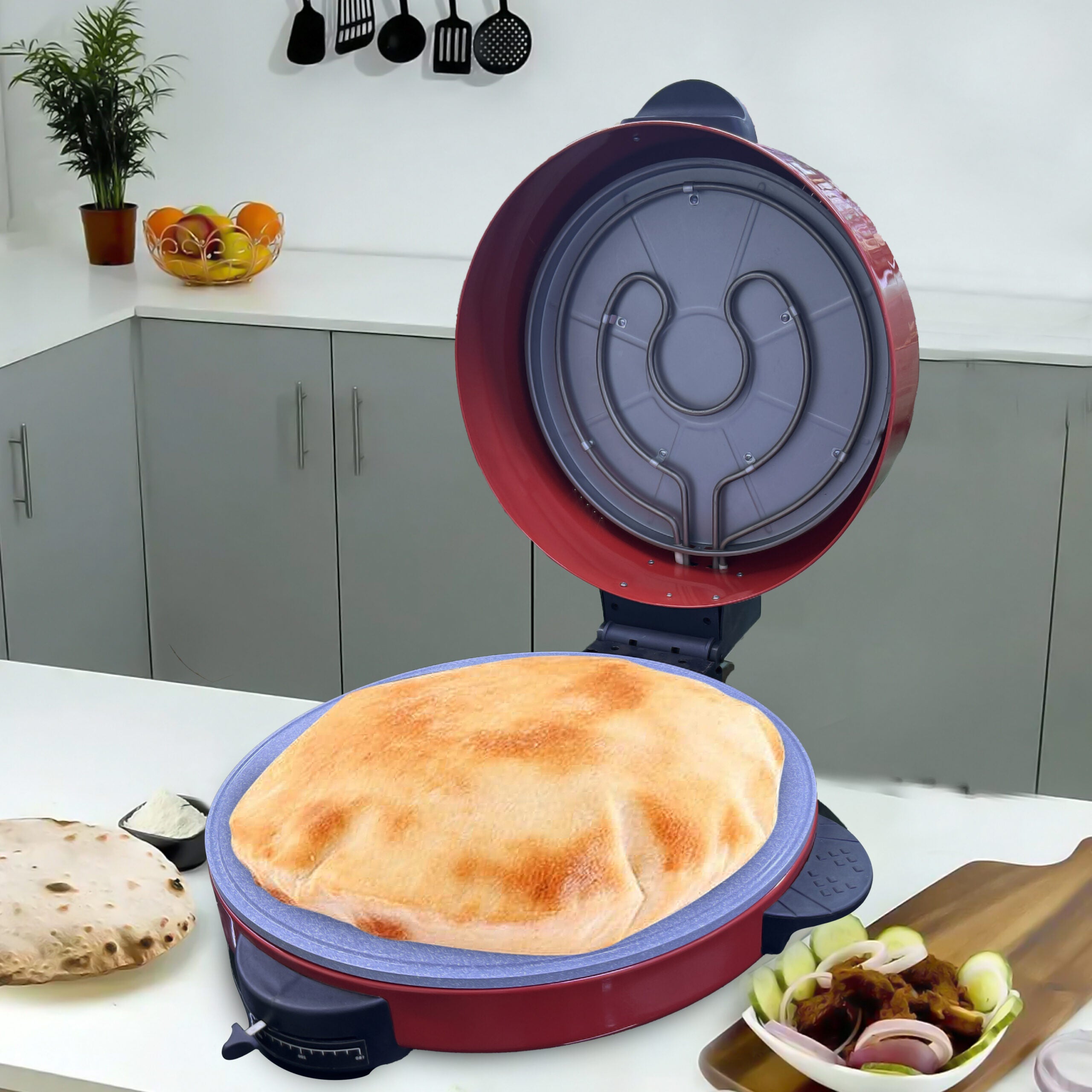 45cm Electric Non-Stick Arabic Khubz Bread Maker - 2100W Power