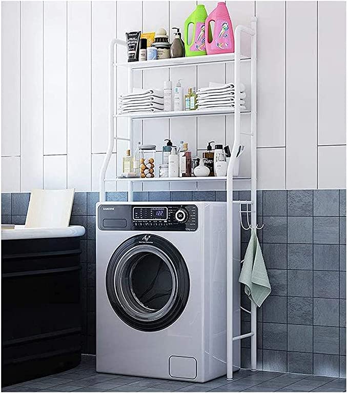 3 Layer Metal Washing Machine Shelf Rack for Storage & Organizing