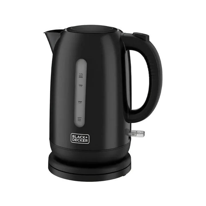 Black & Decker Electric Kettle, 2200 W, 1.7 L, Black, Stainless Steel, Cordless - JC64-B5
