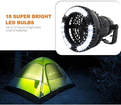 2-in-1 Multipurpose Ceiling & Desktop Fan with LED Light & Built-in Hook & Long-Lasting Battery