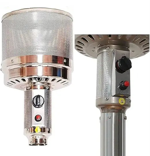 High-Powered Vertical Outdoor Gas Patio Heater - 13000W - Brown