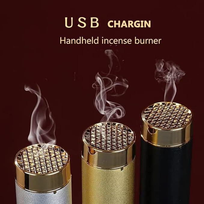 مبخرة بخور أنيقة محمولة صغيرة قابلة لإعادة الشحن عبر USB للاستخدام في المنزل والسيارة والسفر