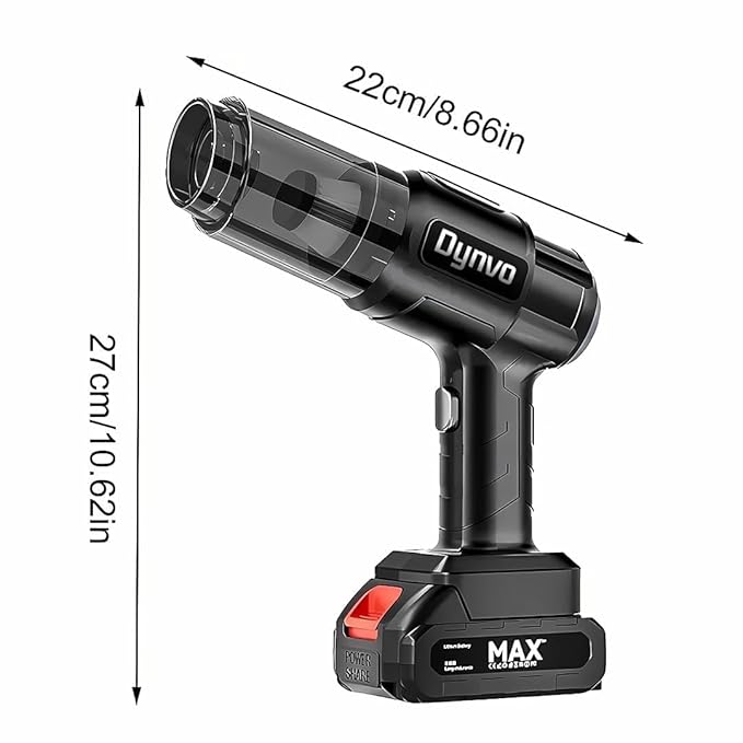 High Power Cordless Handheld Rechargeable Vacuum Cleaner with Rechargeable 24V Lithium Battery, 0.4L Dust Cup, HEPA Filter, and Multiple Nozzle Attachments for Car, Home & Office