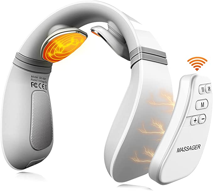 Cordless Portable EMS TENS Neck Massager for Pain Relief