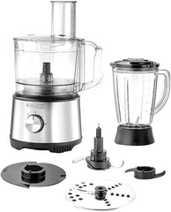 Black+Decker 800W Food Processor with 24 Functions, Multiple Attachments and Blender Jar FX825-B5