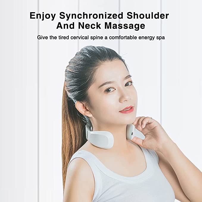 Cordless Portable EMS TENS Neck Massager for Pain Relief