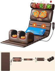 5-in-1 Multifunctional Full Body Heated Leather Massage Mat with 9 Modes