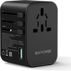 RAVPower RP-PC1034 PD PIONEER 65W 3-Port Travel Charger Black Global Version