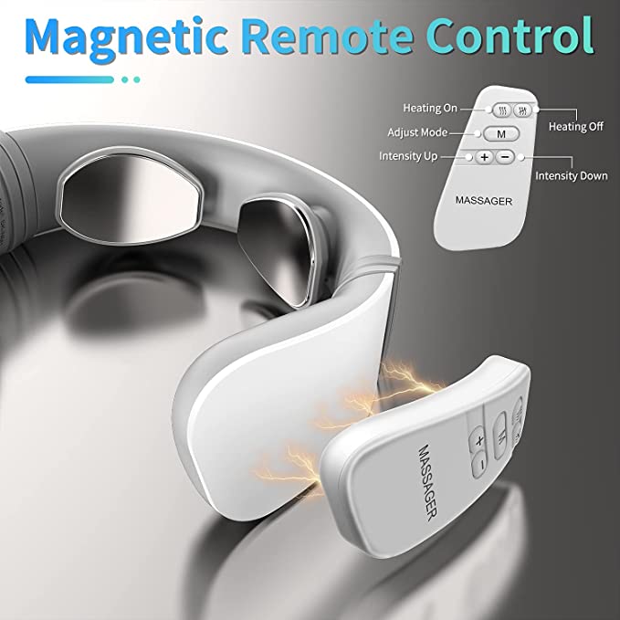 Cordless Portable EMS TENS Neck Massager for Pain Relief