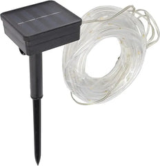 Solar Powered 10M LED Rope Light 200 LEDs Warm White, Waterproof Flexible PVC Tube for Outdoor Decor, Garden Pathway, Balcony Railings & Festive Lighting