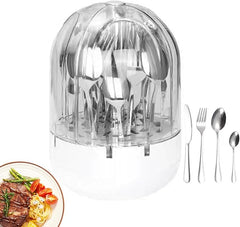 24-Piece Stylish Stainless Steel Cutlery Set with Eggshell Case