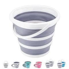 10L Multipurpose Collapsible Silicone Folding Bucket - Assorted Colors