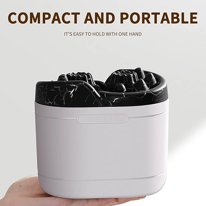 Air Humidifier & Essential Oil Diffuser with Colourful Volcanic Night Light - 300ml