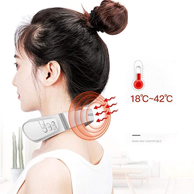 Cordless Portable EMS TENS Neck Massager for Pain Relief