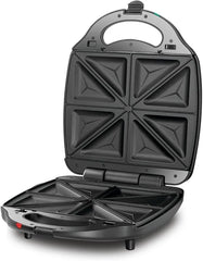 Black+Decker 1400W 3-in-1 Sandwich, Waffle & Grill Maker with 4 Slice Capacity, Interchangeable Non-Stick Plates, 180° Flat Grill – TS4130-B5
