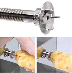 Stainless Steel Manual Spiral Potato Slicer – Twister Fry Cutter for Curly Fries & Veggies