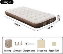 LEEDSOOY Single Size Inflatable Air Bed Mattress with Portable Foldable Sleeping Design