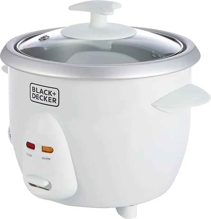 Black+Decker 0.6L 350W Rice Cooker with Glass Lid and Removable Inner Bowl – RC650-B5