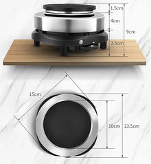 1000W Electric Hot Plate Stove with Cast Iron ,Thermostat Control & Stainless Steel Housing