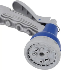 15M Portable Wall-Mountable Garden Hose Reel with 8-Pattern Spray Gun - Green