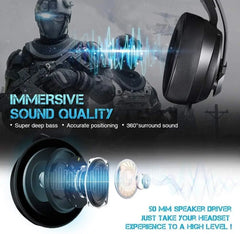NUBWO N12 Wired Multi-Platform Gaming Headset with 50mm Drivers, 7.1 Surround Sound and Noise-Cancelling Mic