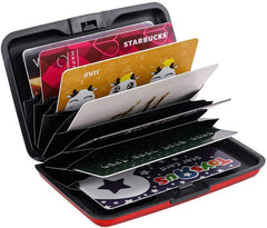 محفظة لحفظ البطاقات من الألمنيوم مضادة للسرقة بتقنية تحديد الهوية بموجات الراديو (RFID)