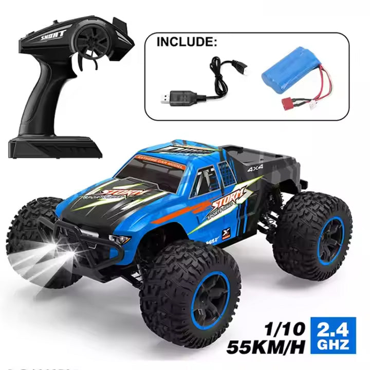 Speed Storm High Speed Off-Road RC Car Racing Buggy with 1:10 Scale, 4WD & 2.4G Remote Control - 55 km/h Speed