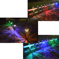 Pack of 4 LED Color Changing Solar Power Diamond Shaped Garden light.