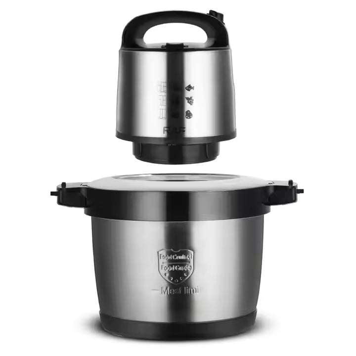 RAF Stainless Steel Food Processor & Chopper with Four Blades for Blending & Grinding - 1600W & 6 Litres