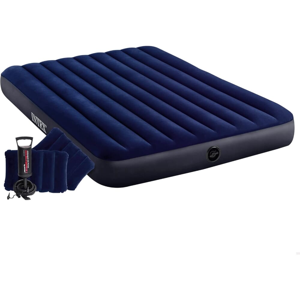 INTEX Full Dura Beam Prestige Airbed with Battery Pump (1.37m x 1.91m x 25cm)