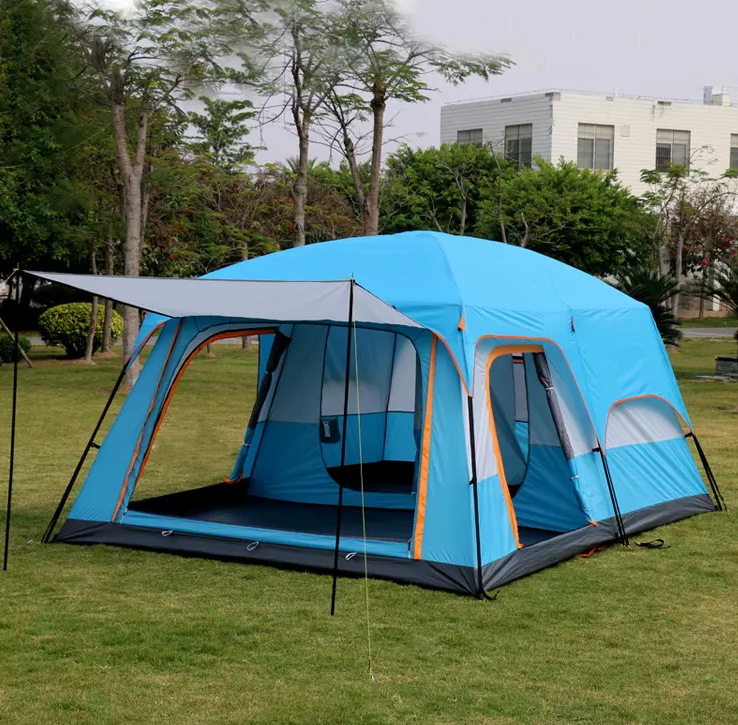 Portable Foldable 8-10 Persons Family Camping Tent with Carry Bag - Durable & Weather Resistant
