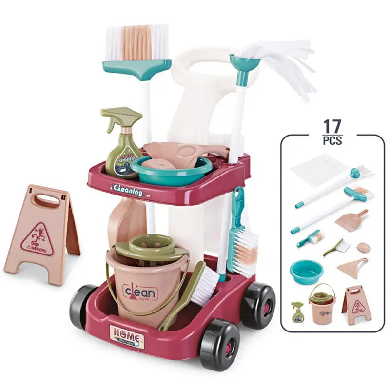 Little Helper Cleaning Trolley Educational Toy with Accessories